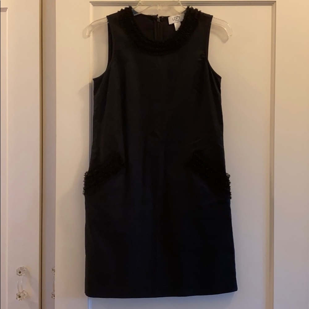 Loft Little Black Shift Dress